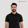 black polo tshirt urbancrew clothing