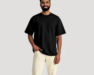 black oversized t shirt urbancrew clothing