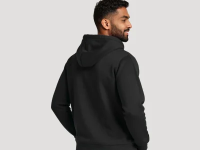 cotton hoodies for men showing back side with hood urbancrew clothing