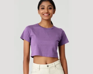 lavender crop top urbancrew clothing