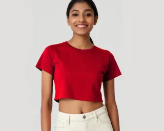 red cropt top urbancrew clothing