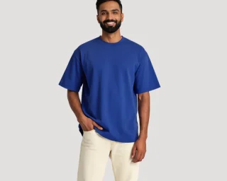 royal blue oversized t shirt urbancrew clothing